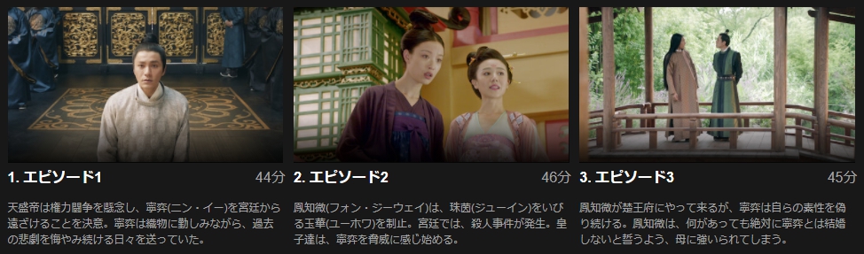 鳳凰の飛翔　Netflix　話数